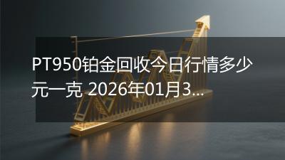 PT950铂金回收今日行情多少元一克 2026年01月30日