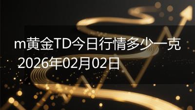 m黄金TD今日行情多少一克 2026年02月02日