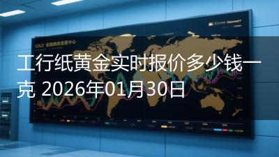 工行纸黄金实时报价多少钱一克 2026年01月30日