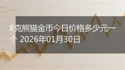 8克熊猫金币今日价格多少元一个 2026年01月30日