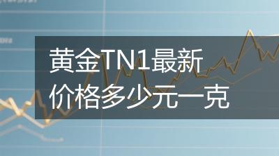 黄金TN1最新价格多少元一克
