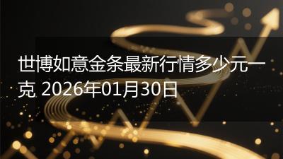 世博如意金条最新行情多少元一克 2026年01月30日