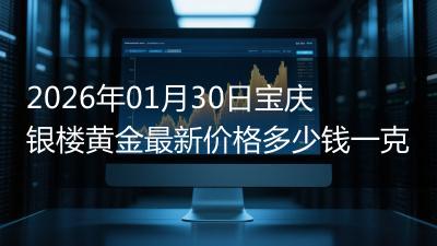 2026年01月30日宝庆银楼黄金最新价格多少钱一克
