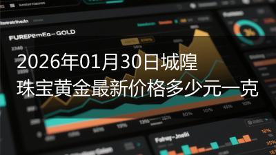 2026年01月30日城隍珠宝黄金最新价格多少元一克