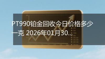 PT990铂金回收今日价格多少一克 2026年01月30日