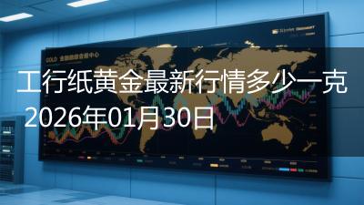 工行纸黄金最新行情多少一克 2026年01月30日