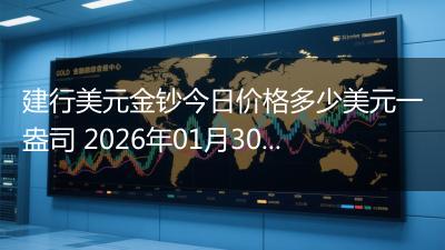 建行美元金钞今日价格多少美元一盎司 2026年01月30日