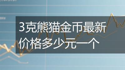 3克熊猫金币最新价格多少元一个