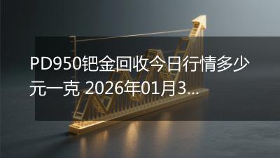 PD950钯金回收今日行情多少元一克 2026年01月30日