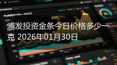 浦发投资金条今日价格多少一克 2026年01月30日