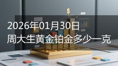 2026年01月30日周大生黄金铂金多少一克