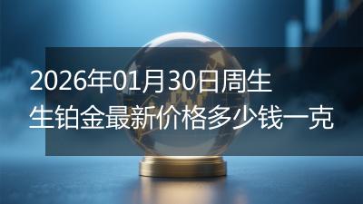 2026年01月30日周生生铂金最新价格多少钱一克