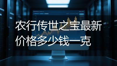 农行传世之宝最新价格多少钱一克