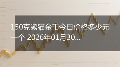 150克熊猫金币今日价格多少元一个 2026年01月30日