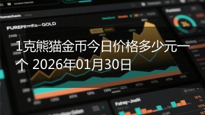 1克熊猫金币今日价格多少元一个 2026年01月30日