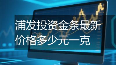 浦发投资金条最新价格多少元一克