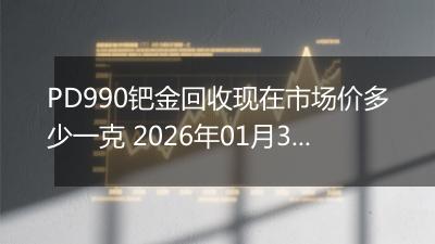 PD990钯金回收现在市场价多少一克 2026年01月30日