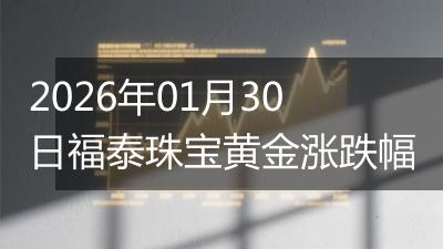 2026年01月30日福泰珠宝黄金涨跌幅