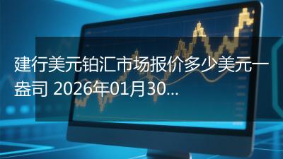建行美元铂汇市场报价多少美元一盎司 2026年01月30日