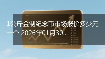 1公斤金制纪念币市场报价多少元一个 2026年01月30日