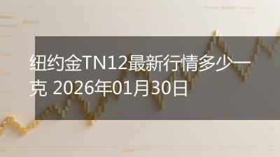 纽约金TN12最新行情多少一克 2026年01月30日