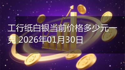 工行纸白银当前价格多少元一克 2026年01月30日