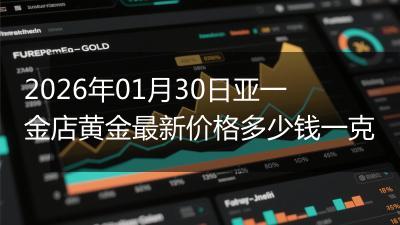 2026年01月30日亚一金店黄金最新价格多少钱一克