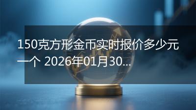 150克方形金币实时报价多少元一个 2026年01月30日
