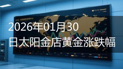 2026年01月30日太阳金店黄金涨跌幅
