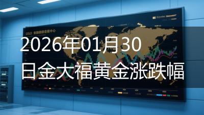 2026年01月30日金大福黄金涨跌幅